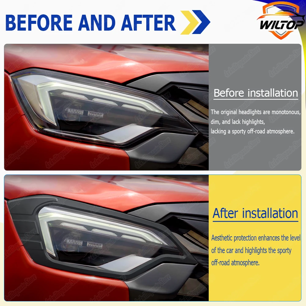 Matte Black Headlight Tail Light Covers for ISUZU D-MAX DMAX 2024 2025 2026 Front Rear Lamp Hoods ABS Car Exterior Accessories
