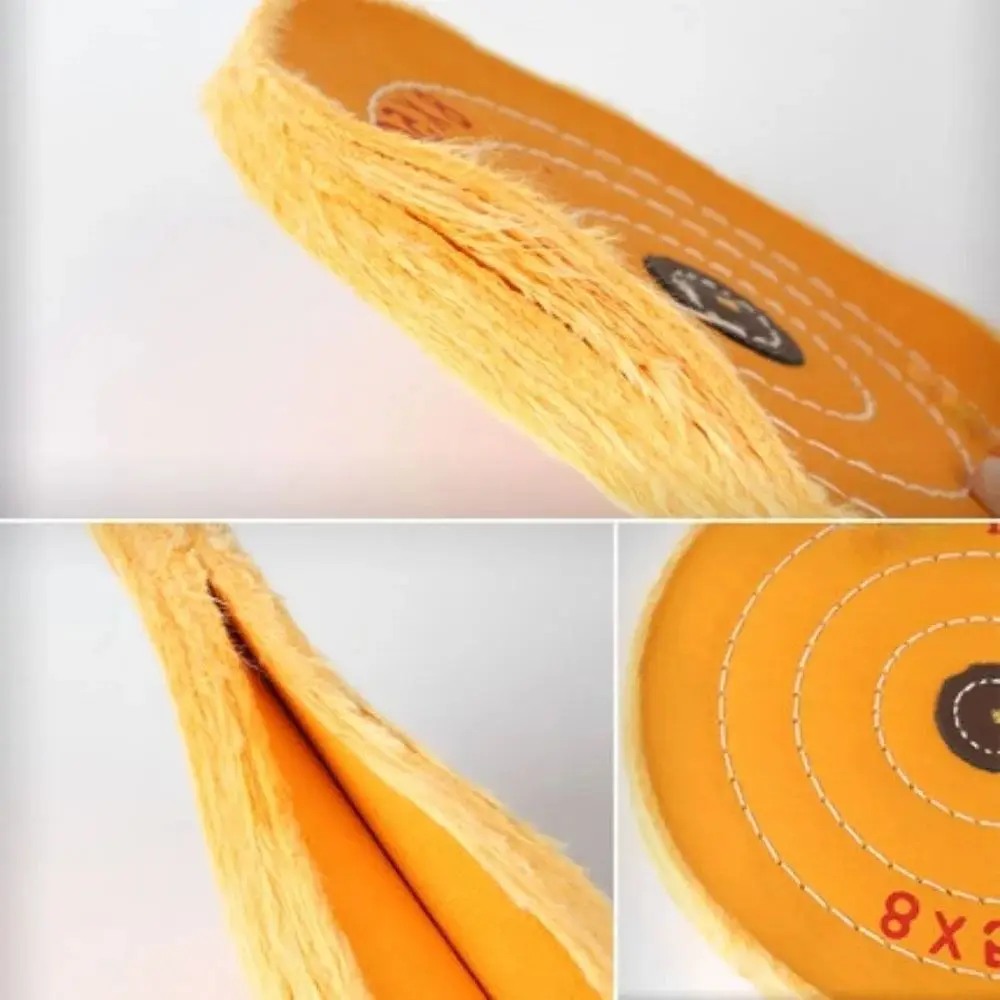 1Pcs Angle Grinder Accessory Cloth Buffing Wheel Yellow Abrasive Tool Polishing Wheel with 4/12/16mm Hole 2/3/4/5Inch Cotton Pad