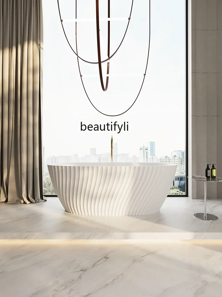 Bathroom Artificial Stone Independent Bathtub Line Terms Household Double Hotel Homestay Qimei Design Bathtub