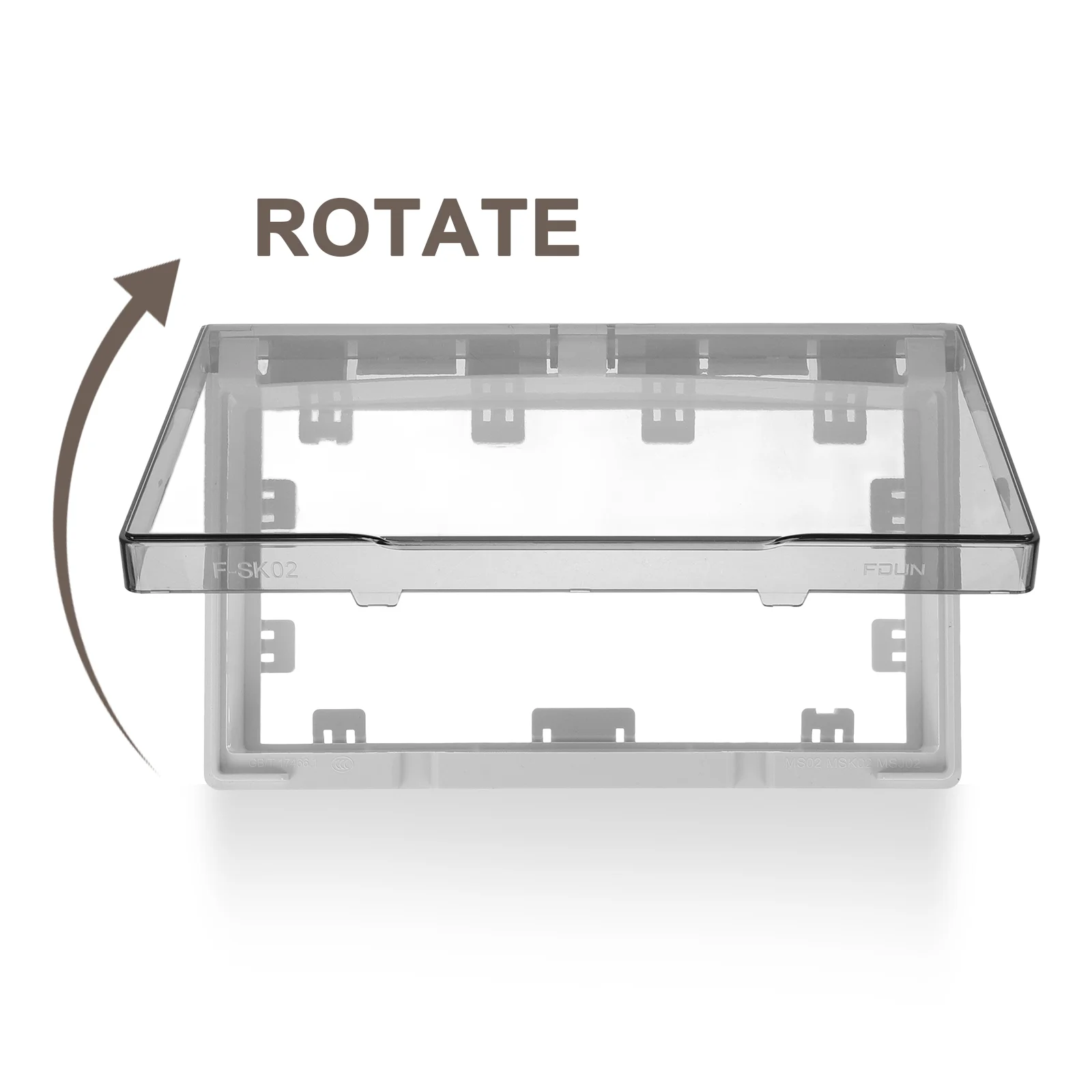 Double Position Waterproof Socket Outlet Cover Ultra Thin Paste Style Wall Protector Baby Safety Electrical