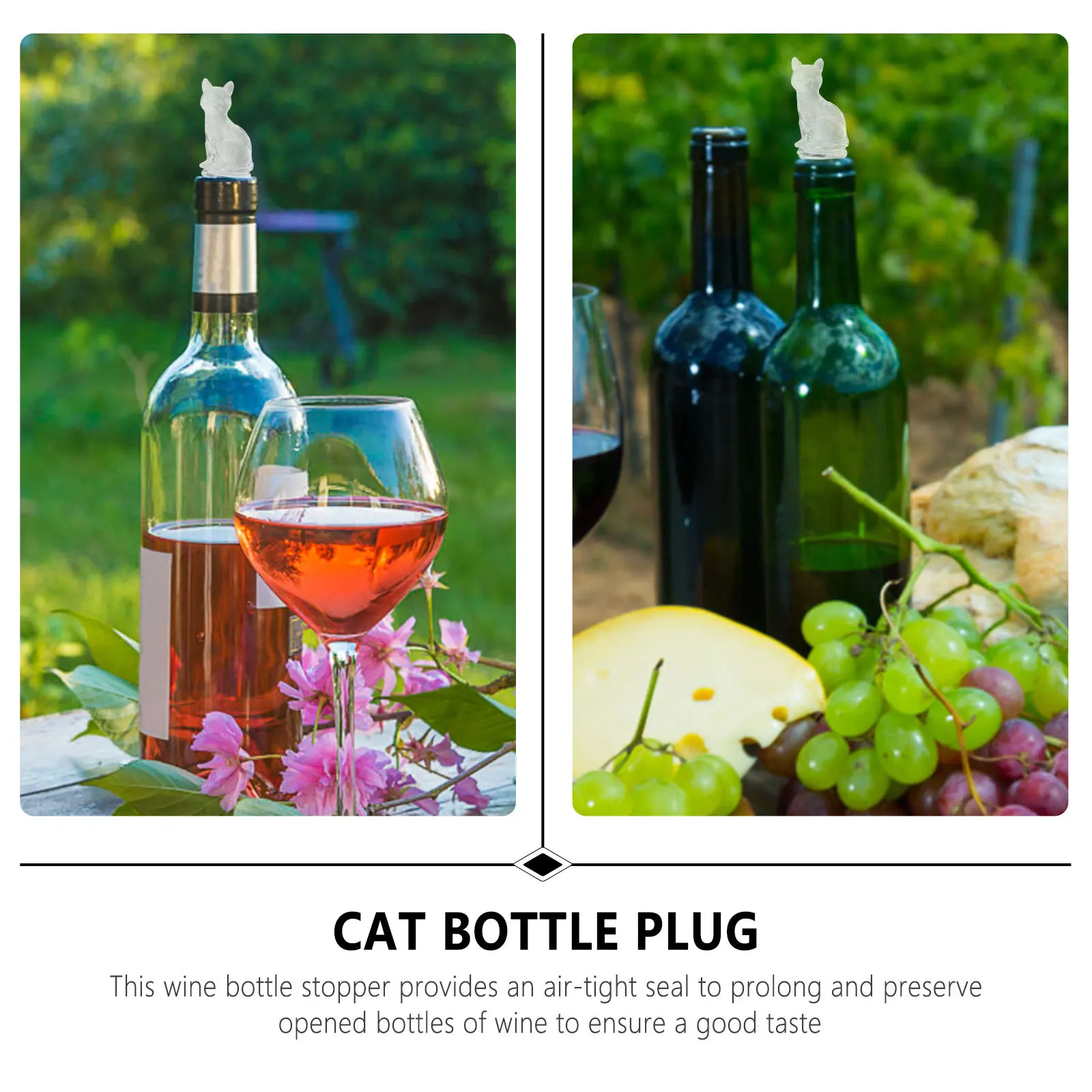 

1pc Silicone Cat Wine Bottle Stopper Red Wine Seal Decorative Plug For Party Banquet Creative Kitchen Bar Accessory