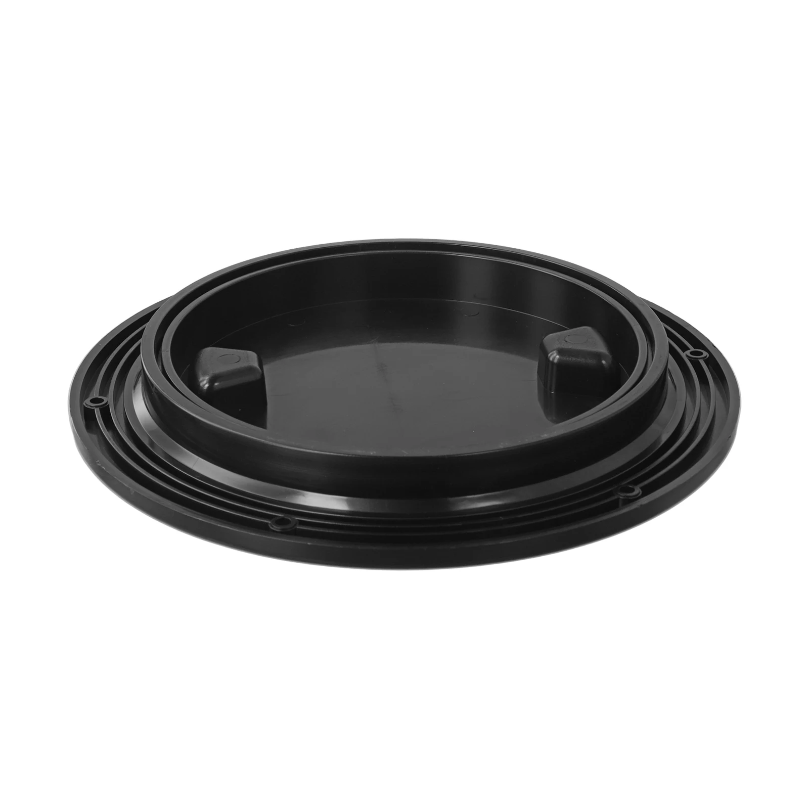 8 inch yacht hatch cover for inspection holes with nonslip hand hole constructed from anti aging ABS plastic for marine use