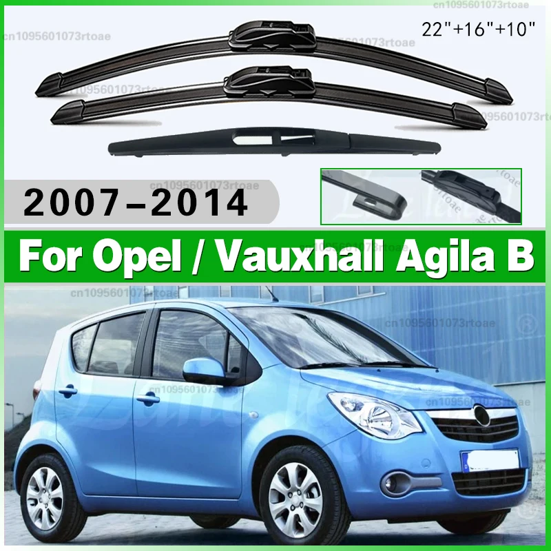 

Wipers For Opel Agila B 2007-2014 2009 2010 2011 2012 2013 Accessories 1set Front & Rear Windshield Wiper Blades Windscreen