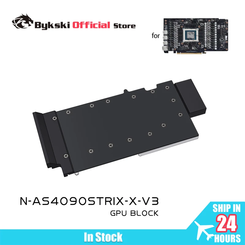 Bykski GPU Block for ASUS TUF GAMING/ROG STRIX RTX4090 Video Card Water Cooling/AI Intelligence Deep Learning N-AS4090STRIX-X-V3