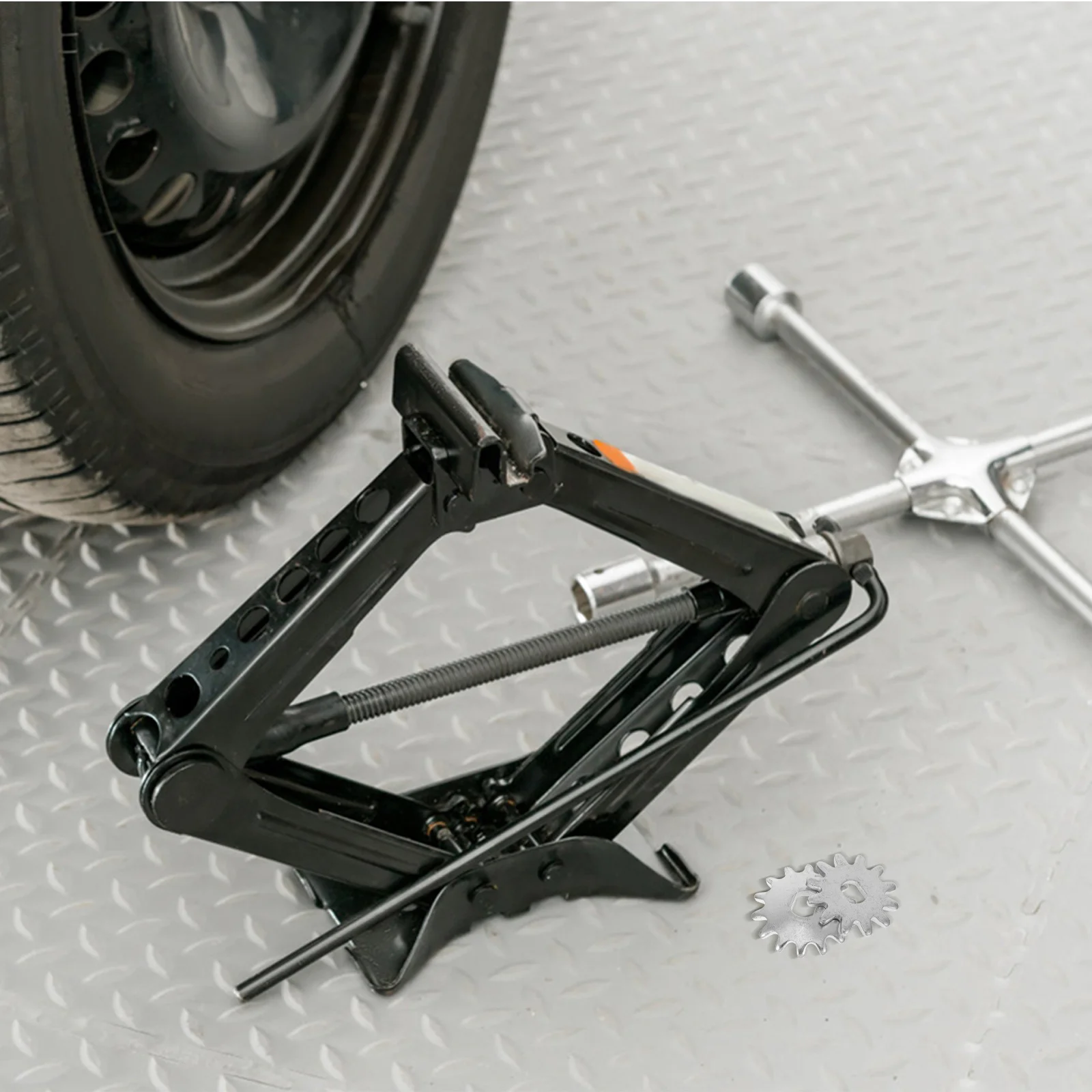 

2Pcs Horizontal Hydraulic Jack Gear Repair Small Gear Handle Grip for Car Jacks Silver 51mm Automotive Parts