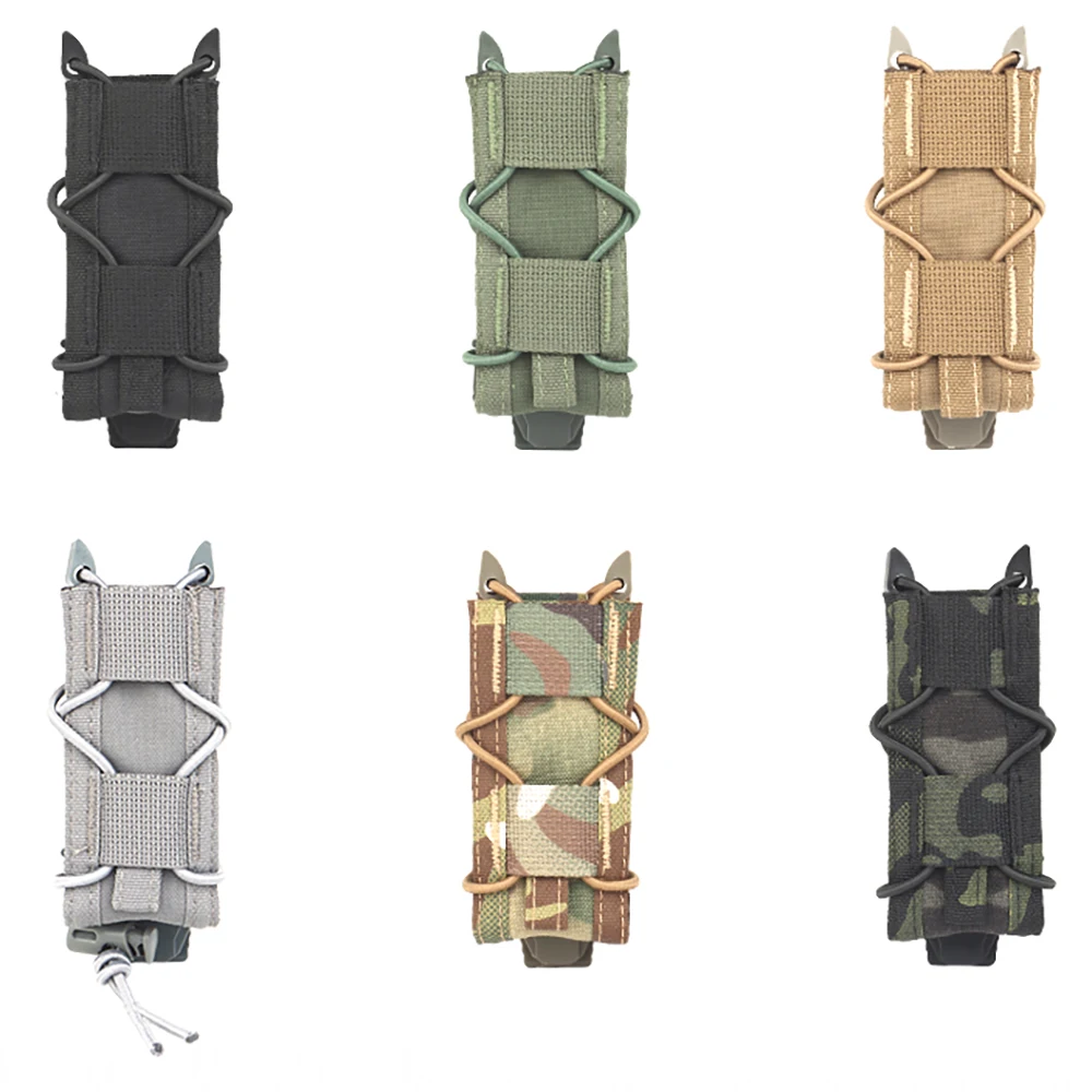 

Tactical Magazine Pouch 9mm Single Mag Bag Molle Flashlight Pouch Hunting Knife Holster Airsoft CS Wargame Equipment