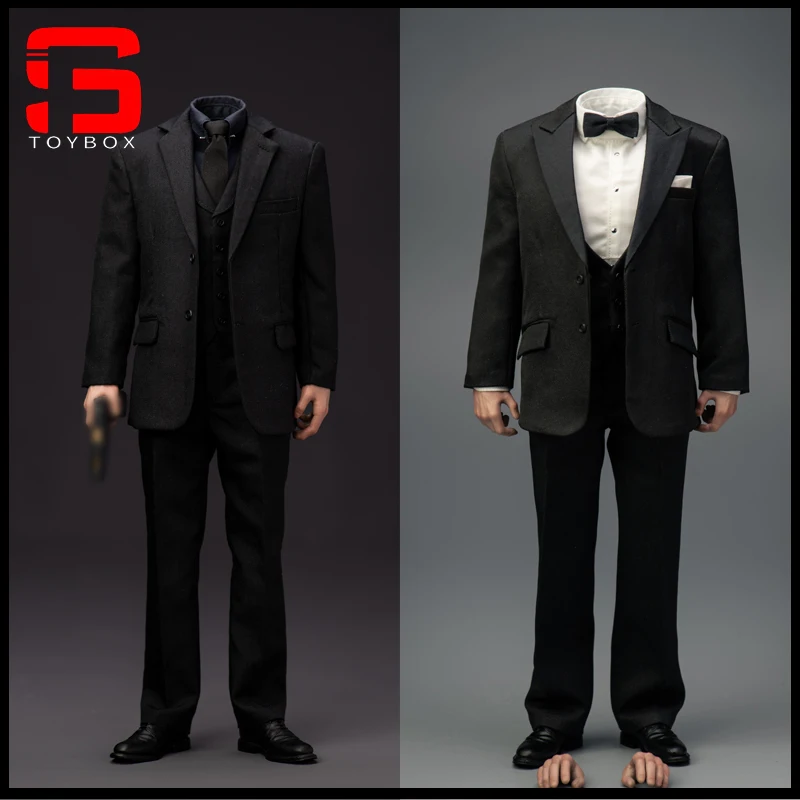 

Kento Studio k008 k009 1/6 Scale Black Vest Suit Set Clothes Model With Body Fit 12 Inch Male Head Sculpt For Fans Collection