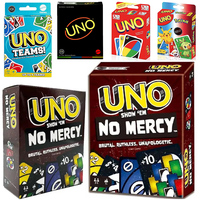 UNO NO MERCY Matching Card Game Pokemon Uno TEAMS Mario Multiplayer Family Party Boardgame Funny Friends Entertainment Poker ﻿