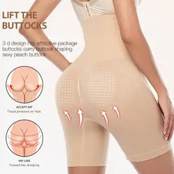 Plus Size Women Tummy Control Slimming Shorts Butt Lifter Shapewear Breasted Seamless Safety Pant Girdle High Waist Panty