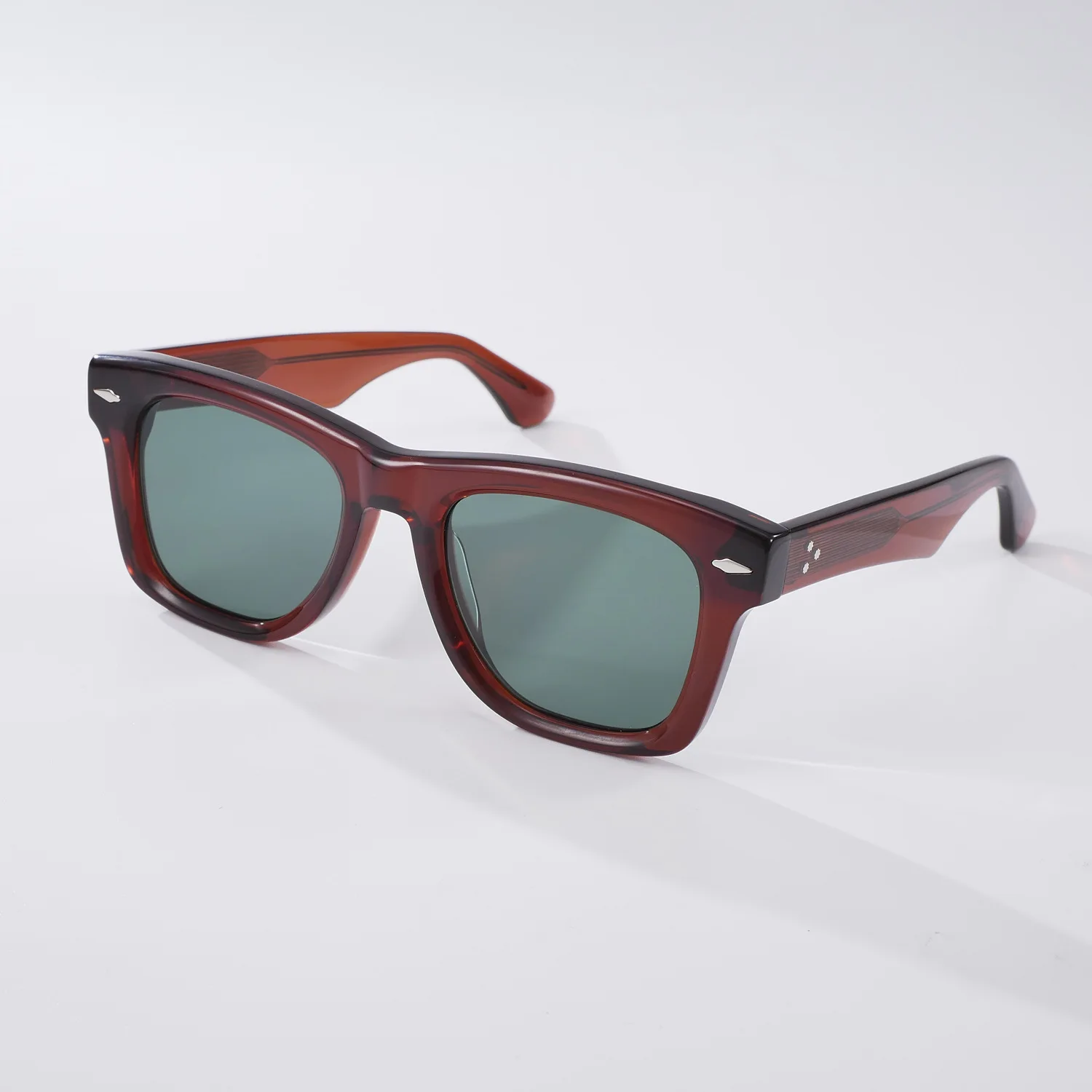 

Модные высококачественные мужские квадратные солнцезащитные очки ручной работы из ацетата на открытом воздухе с защитой от ультрафиолета, женские солнцезащитные очки с поддержкой линз по рецепту