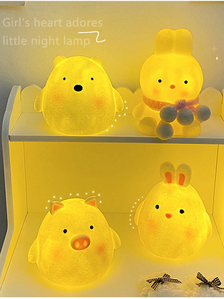 Girl Bedroom cute little animal led night light room bedside light decoration dormitory new creative birthday gift