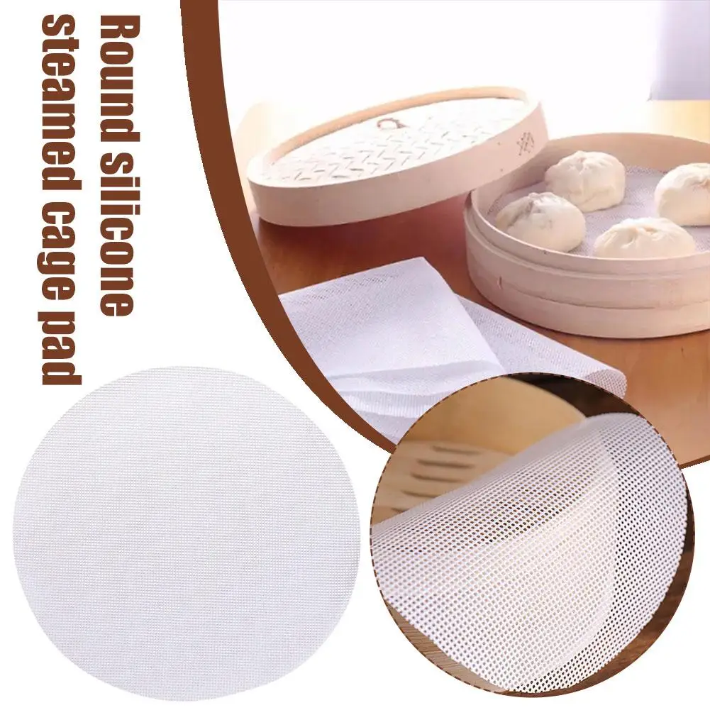Circular silicone steamer mat Durable Thickened Reusable Silicone Dehydrator Sheets Restaurant Kitchen Cooking Accessory
