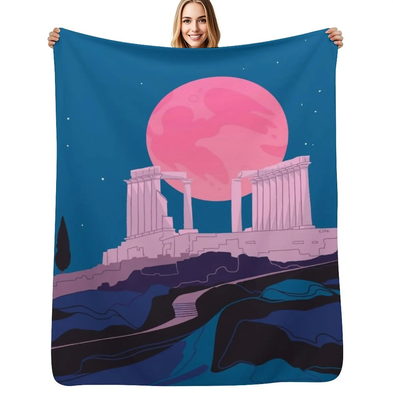 

Temple of Poseidon at Sounion Throw Blanket Blankets For Bed Hair Hairys Furrys Blankets