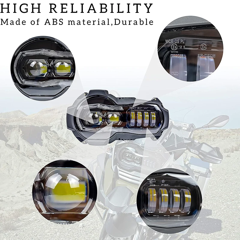 Motorcycle Headlight for BMW R 1200 Gs High-Low Beam Motorcycle Led Headlight for Bmw R1200Gs R 1200 Gs Adv Lc 2004-2012