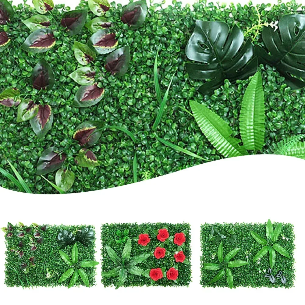 

Green Grass Square Plastic Lawn Plant Artificial Home Wall Decoration Suitable for Home Hotel Living Room 40x60cm