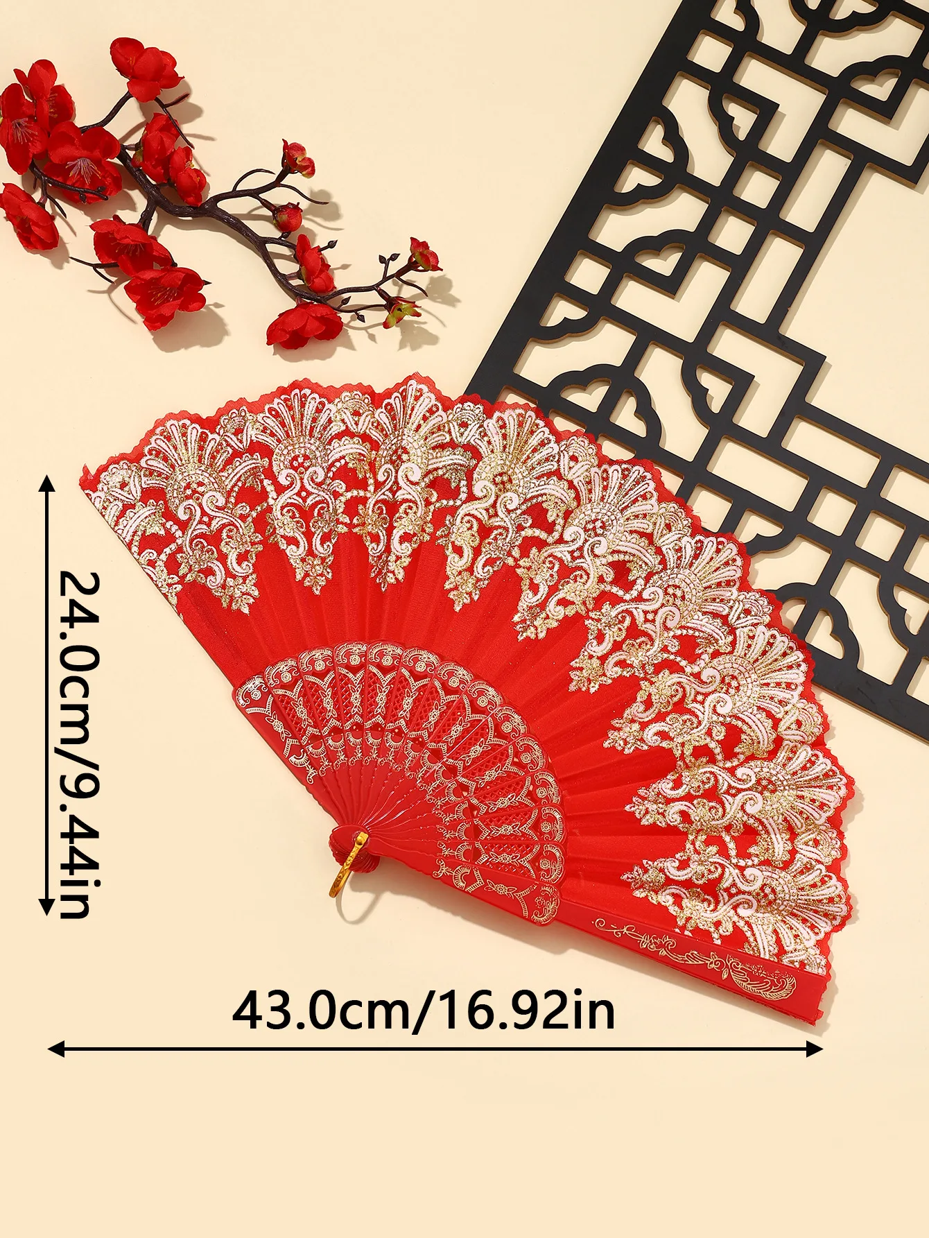 Chinese Ancient Style Traditional Dance Fan Vintage Style Silk Folding Fan Art Craft Gift Women Wedding Party Decoration Spanish