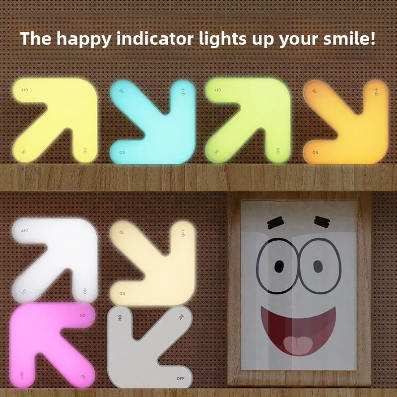 Arrow Atmosphere Trendy Tabletop Colorful Flip Night Light Creative Home Decor