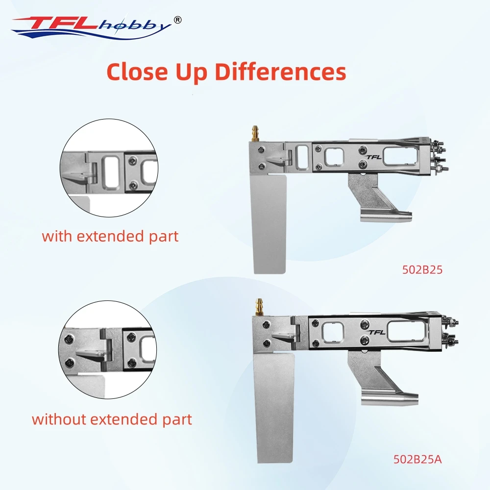 TFL 4,76 mm Schafthalterung, kohlefaserverstärktes Kombinationsruder, integriertes Ruder 105 mm für RC-Boot