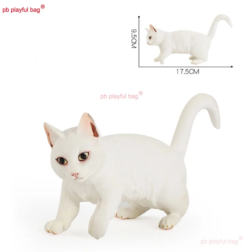 Figurines d'action de chat pour enfants, jouets modèles d'animaux de simulation, modèles multiples, jouets d'ornement, cadeaux d'artisanat, vidéo, HG350