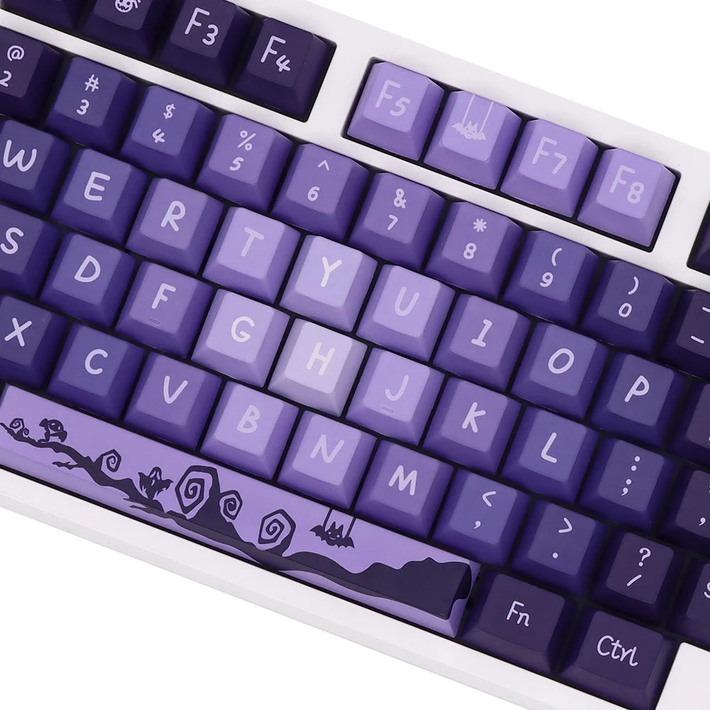 Purple Gradient Keycap Cherry Profile PBT Dye Sublimation Keycaps For MX Switch Mechanical Keyboard GK61/64/67/68/75/84/87/96/98