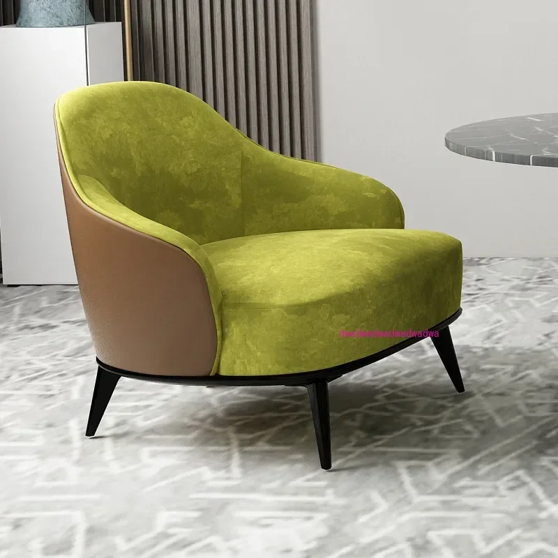 

Lounge Chair Living Room Armchair Modern Luxury Reception Sofa Comfortable Relaxing Chairs with Back Nordic Single Black Sofas