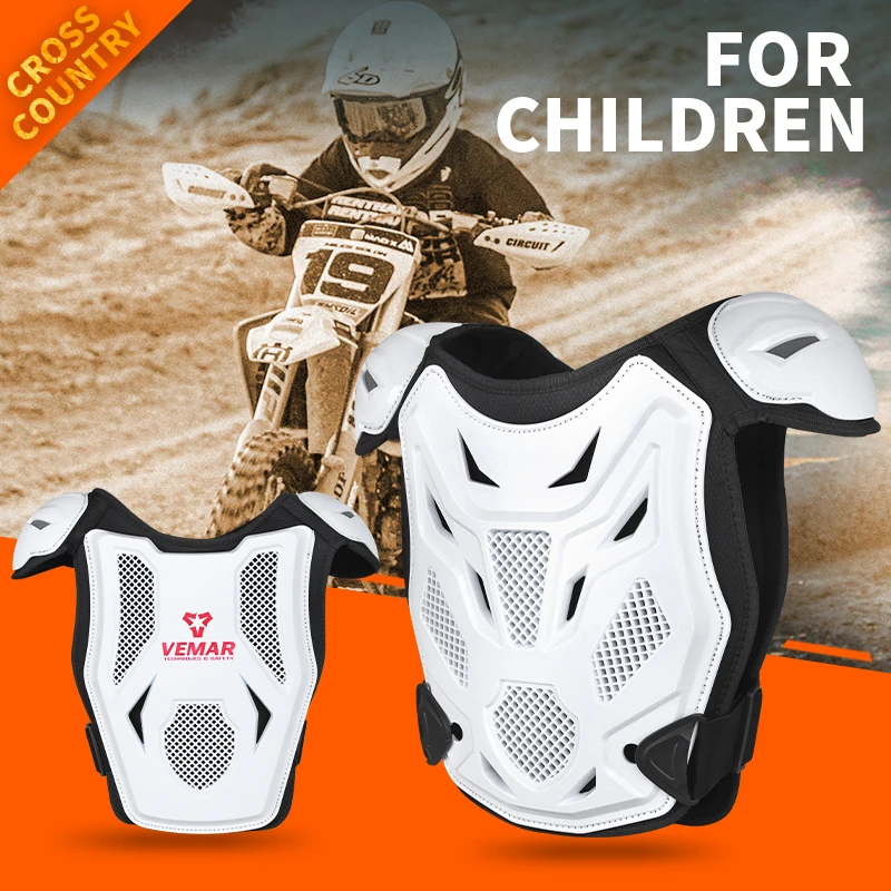 Children Motorcycle Riding Body Armor/Moto Elbow Pads Knee Guard Kids Off-Road Cycling Protective Gear Motocross Back Chest Vest