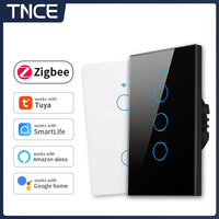 TNCE Tuya ZigBee Smart Light Switch 1/2/3Gang No Neutral Wire Wall Touch Switch LED Light Switches Smart Home Alexa Google Home