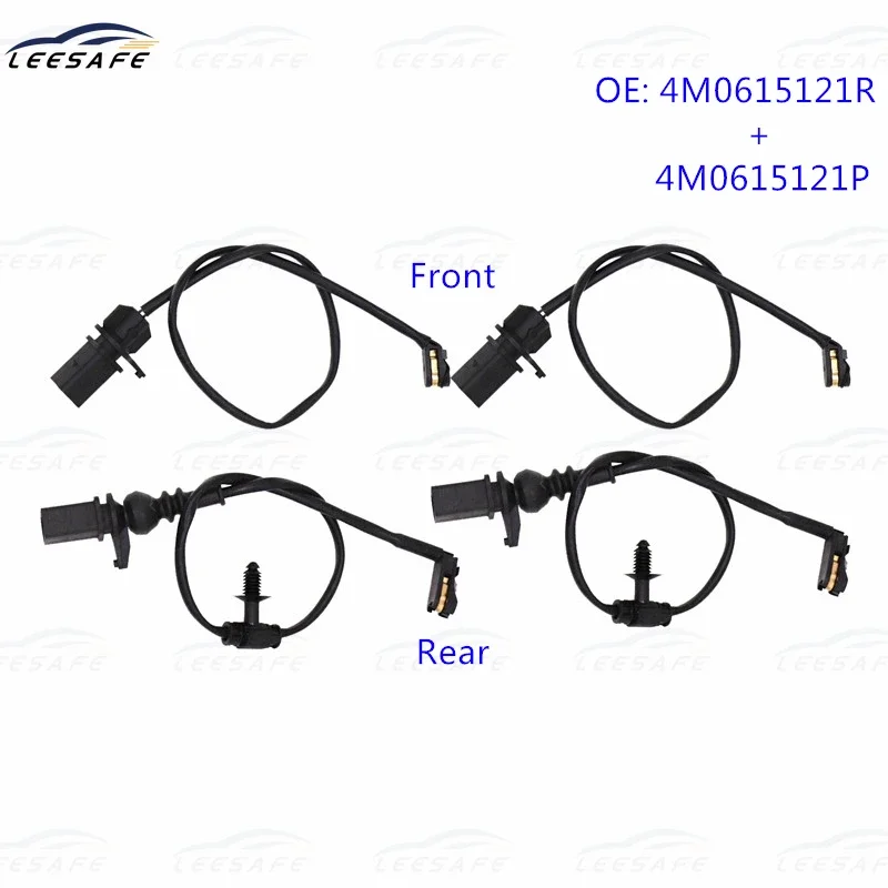 2 Pairs Front + Rear Brake Pad Wear Sensor 4M0615121R 4M0615121P for AUDI Q7 4MB Volkswagen 4V1 Brake Induction Wire 4M0615121AB