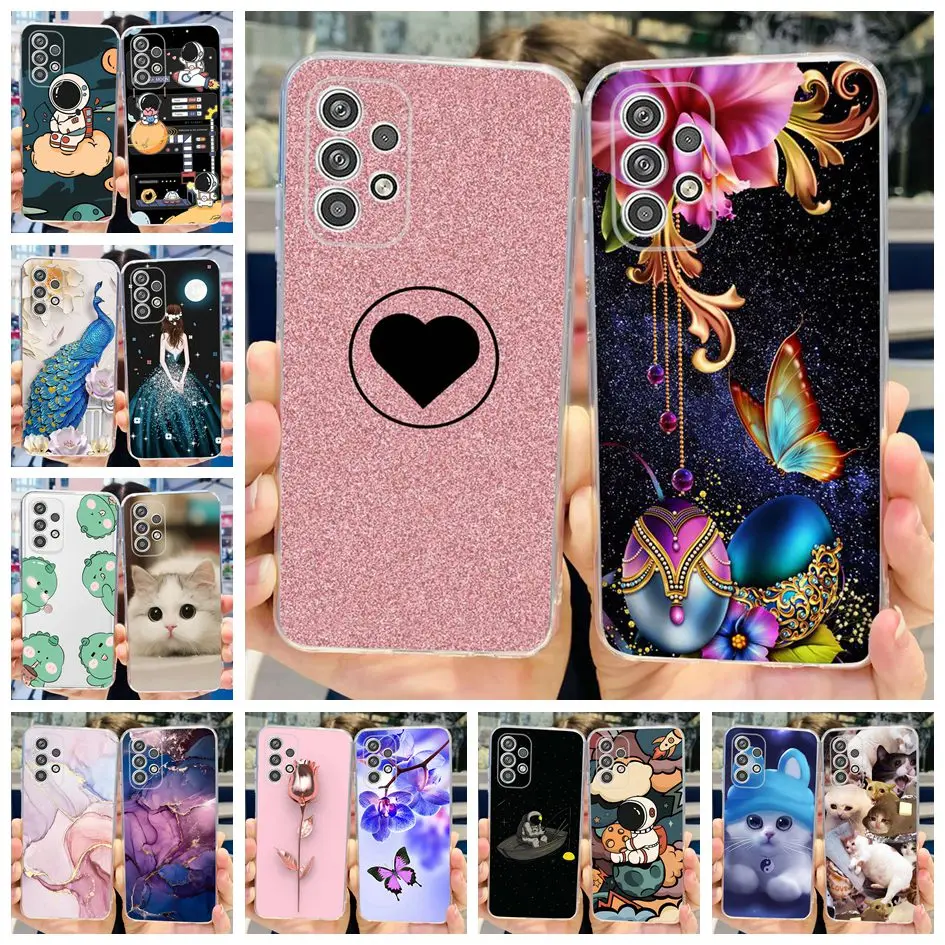 

For Samsung Galaxy A23 5G Case Cute Butterfly Cartoon Soft Silicone Clear Cover For Samsung A23 4G A 23 SM-A235F SM-A236B Fundas