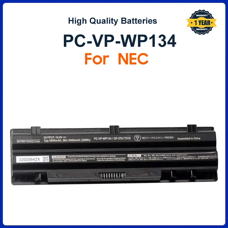 

PC-VP-WP134 Laptop Battery For NEC PC-VP-WP135 OP-570-77018 OP-570-77019 VK24L VK30H VK27M VK25L VJ30H