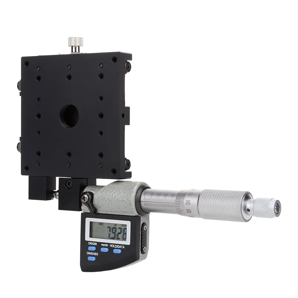 SEMX80-AS Micrometro Display digitale 80x80mm 0,001mm Micrometro da palco per traduzione lineare Rullo micrometro