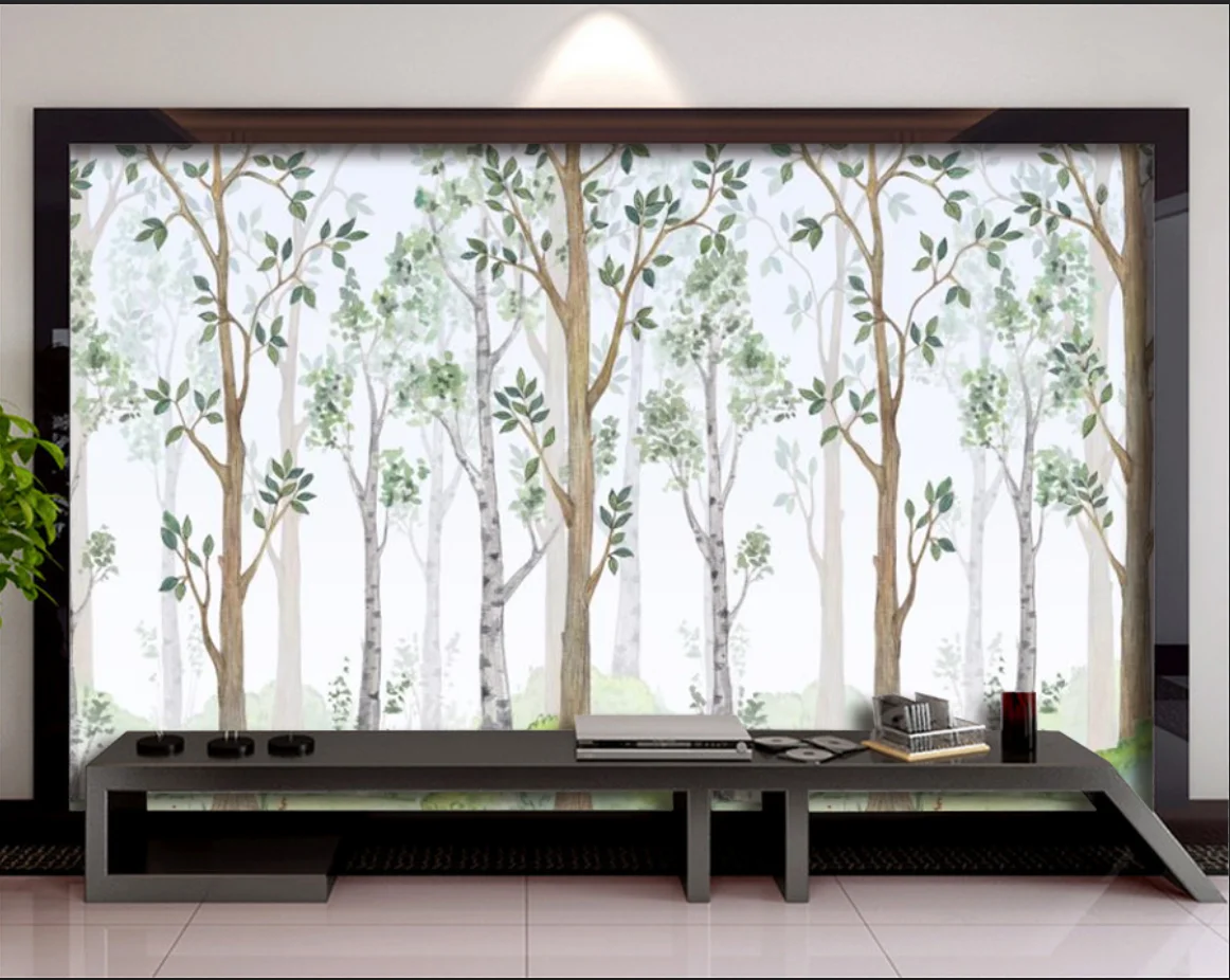 

Обои на заказ, зеленый лес, утренний туман, пейзаж, фото, домашний декор, гостиная, спальня, обои для стен, 3d papier peint