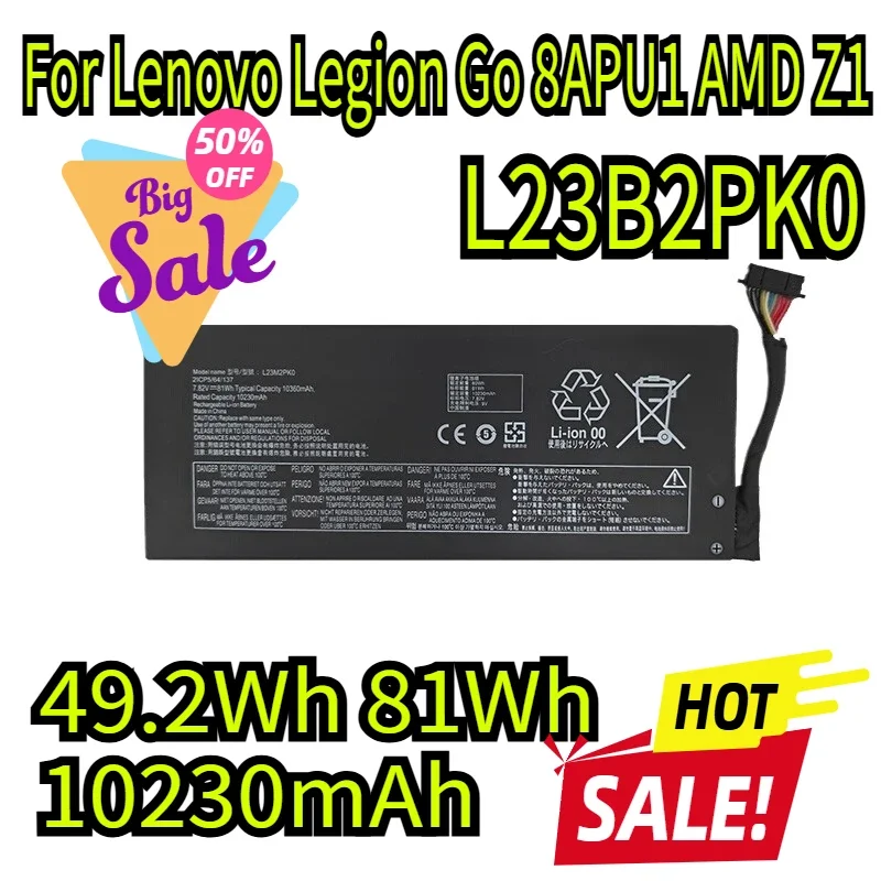 

49.2Wh 81Wh New Expand Capacity L23B2PK0 Battery For Lenovo Legion Go 8APU1 AMD Z1 Extreme Gaming Handheld PC Upgrade Diy+tools