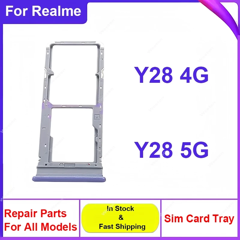 SIM Card Reader Tray For Vivo Y28 4G -5G Sim Card Tray Slot Card Adapter Holder Replacament Parts
