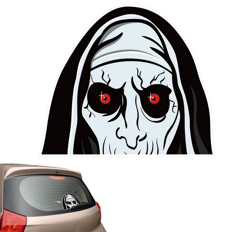 Car Window Cling Stickers Spooky Double-Sided Car Window Decals Festive Car Decor Removable Window Anti-Collision Decorations