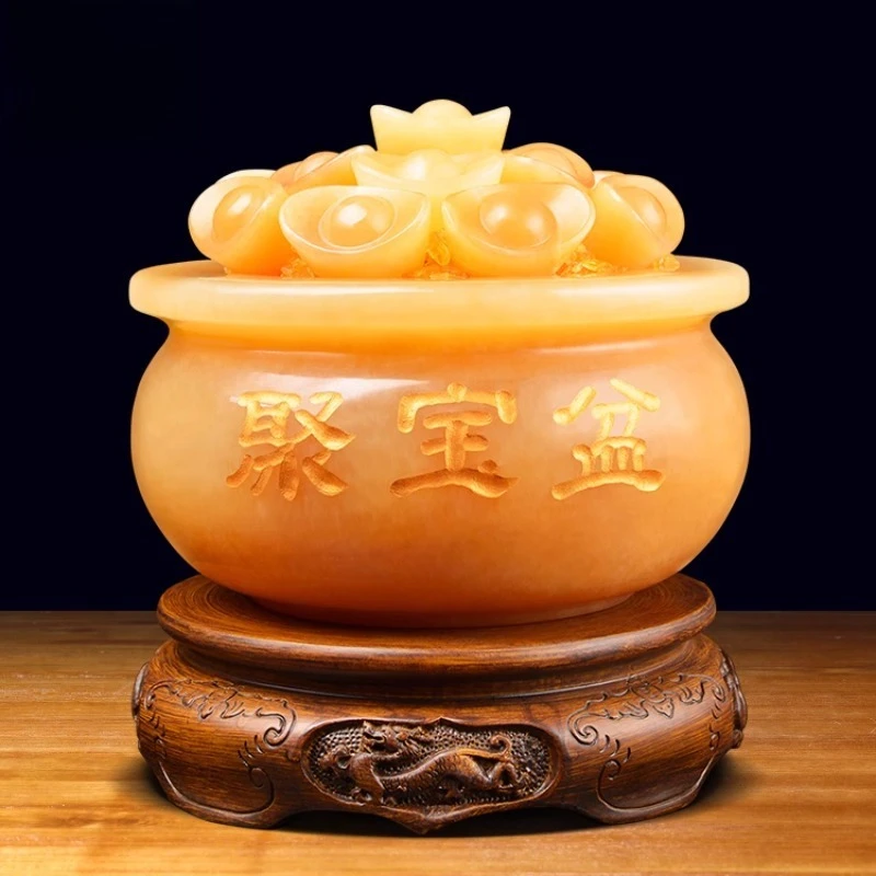 

Jade cornucopia ornament lucky living room housewarming new home gift company opening gift office decoration