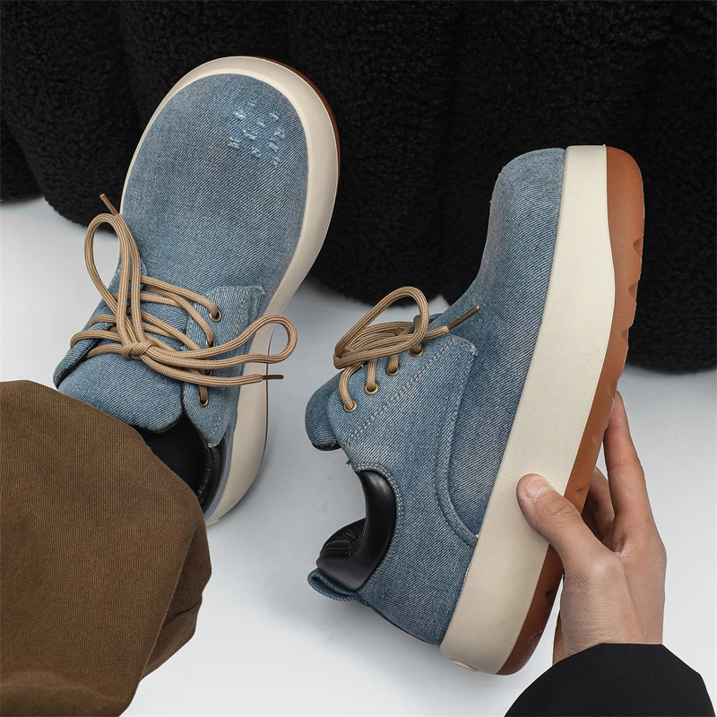 

2025 New Men’s Fashion Sneakers– Hong Kong Style, Chunky Sole, Height Increase, Breathable, Daily Commute & Sports