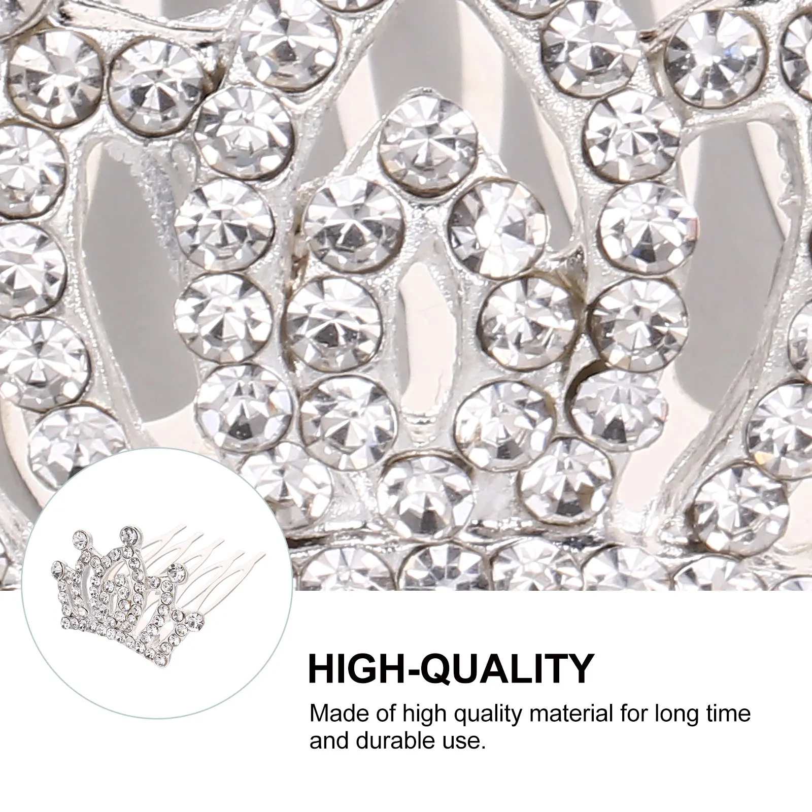 

12PCS Rhinestone Crown Hair Comb Kids Photography Headdress Tiara Accessory Birthday Party Decorative Lightweight