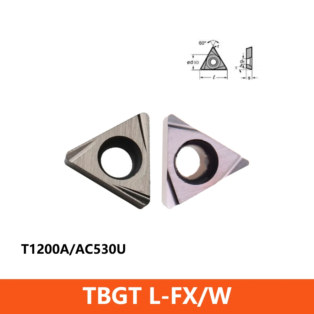 

Original TBGT060102 TBGT060104 L-FX-W Carbide Inserts TBGT060102L-FX TBGT060104L-FX TBGT060102L-W AC530U T1200A CNC Lathe Cutter