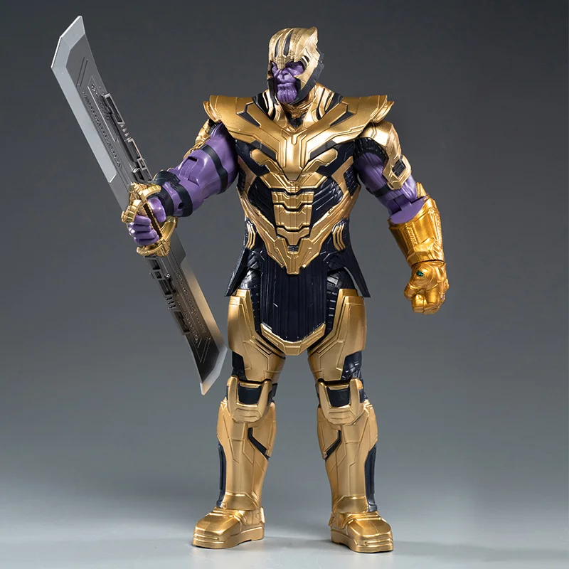 Marvel Character 14-Inch Thanos Hand Action Avengers 4 Simple Joint Action Figure 1:5 Genuine Licensed Color Box Packaging Decor