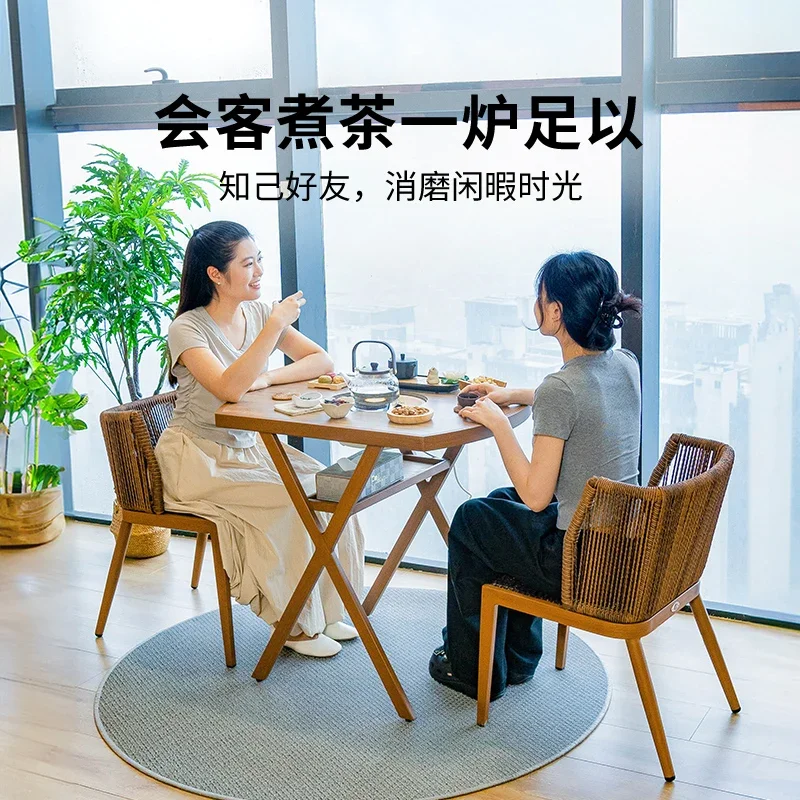 

Tea table Balcony Electric ceramic stove Small tea table Multifunctional coffee table