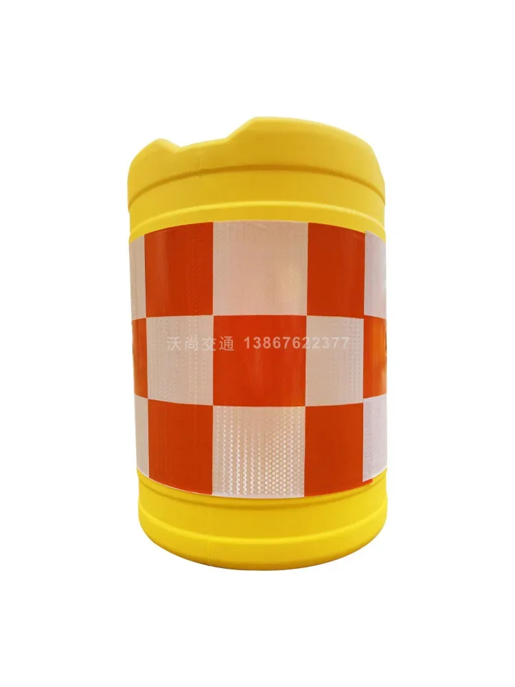 Safe Road Isolation Anti-Collision Bucket  Roll Plastic Anti-Collision Bucket  Pier Water Flow Warning Reflective Bucket 40*70cm