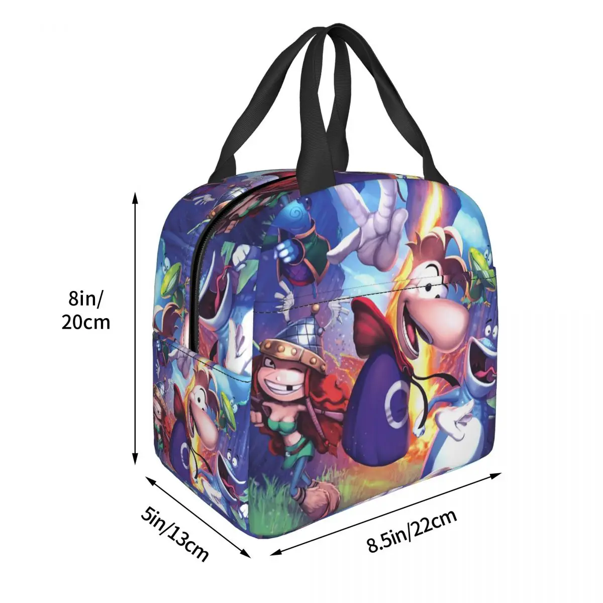 حقيبة غداء معزولة من ألعاب الرسوم المتحركة Rayman Legends للنساء، صندوق طعام حراري مبرد للمكتب، حاوية صناديق الغداء المحمولة