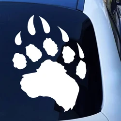 14*18cm bear paw funny car sticker vinyl decal white/black for auto car stickers styling on bumper window choose size