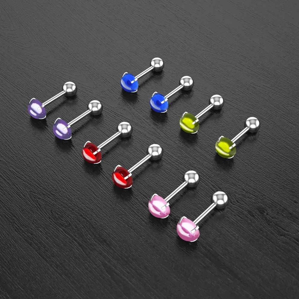 1 قطعة نجمة القلب فراشة على شكل الأذن الصغيرة ترصيع هيبوالرجينيك القرط مجوهرات الفولاذ المقاوم للصدأ ثقب القمر الأذن Oreja