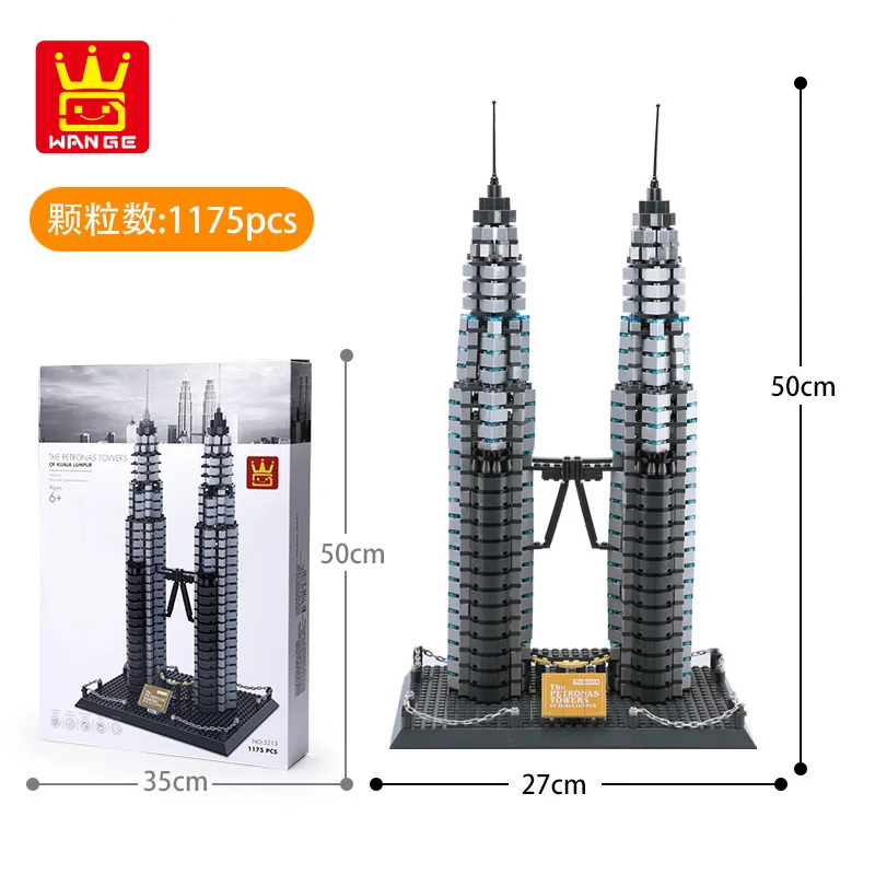 WANGE Stad Architectuur Sydney Opera Santorini Bouwstenen Chamartin Stadion Moskee Gemonteerd Model Collectie Speelgoed Voor Cadeau