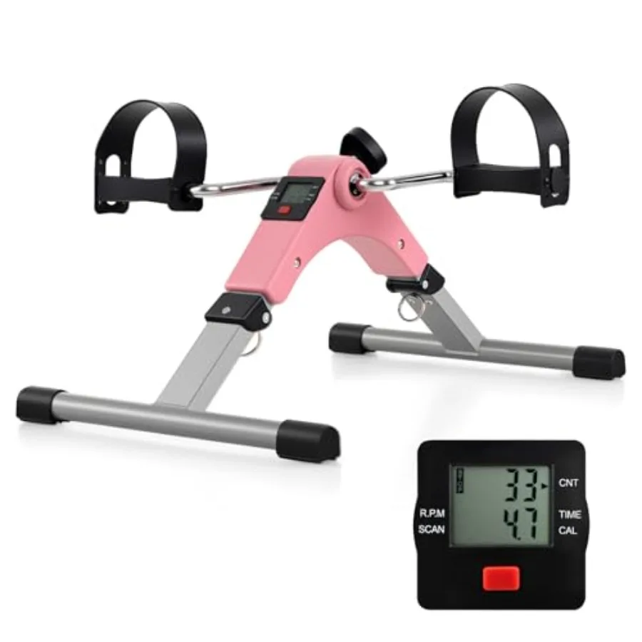 

Складной мини-велотренажер под стол с ЖК-дисплеем для тренировки рук и ног, портативный фитнес-велосипед черного цвета для пожилых людей