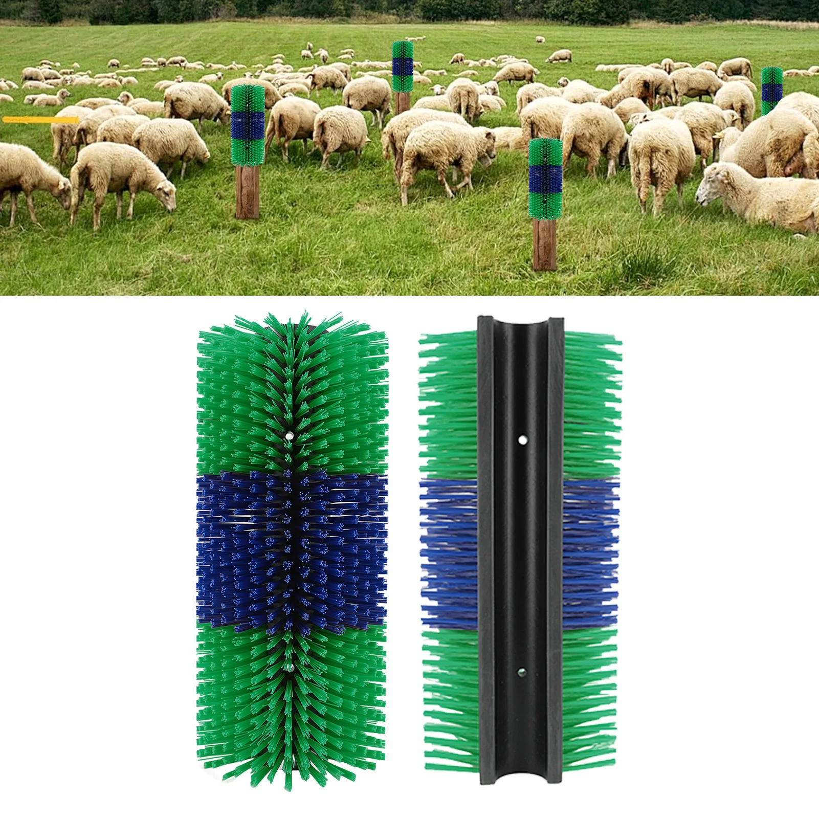 

2Pcs Livestock Scratch Brushes Full Massage Relieve Itching Animal Back Scratching Brush For Horse Cattle Sheep