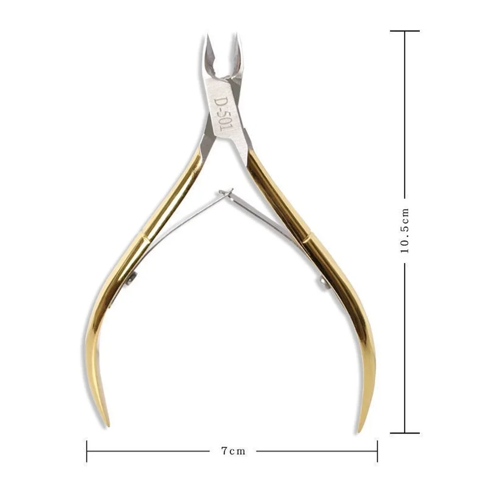 Stainless Steel Cuticle Nipper Professional Remover Scissors Finger Care Manicure Nail Clipper Dead Skin Tools Gold and Sliver