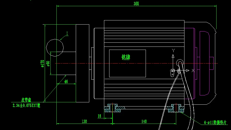공장가 3.0HP 트레드밀 AC 모터 (트레드밀용) 220V/110V 180-4800RPM